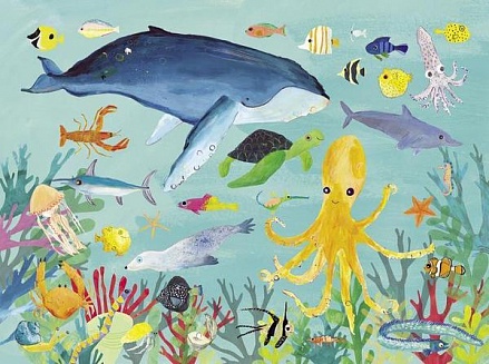 Пазл 300 деталей - Животные океана из серии 36 Животных 